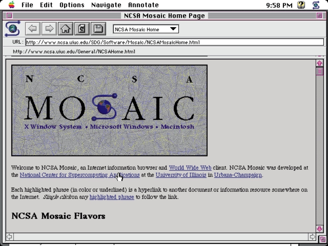 NCSA Mosaic for Macintosh (1993)